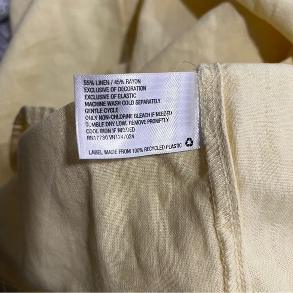 Women’s Cross Front Linen Maxi Straps Dress Universal Thread Yellow Size XS - Picture 9 of 9